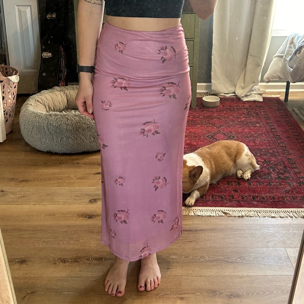 Molly Green pink maxi skirt